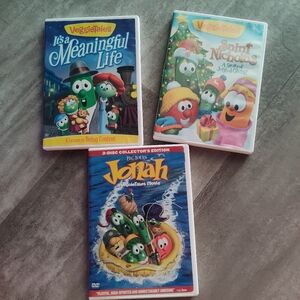 VeggieTales DVD Lot (3) – Jonah Movie, It’s a Meaningful Life, Saint Nicholas